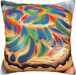 CarXs Подушка с двусторонним принтом хлеба Painted Bread