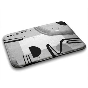 Коврик для ванной Tulup Geometrische Muster, 75x1x75 см, серый