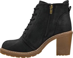Женские ботильоны Corkys Footwear Broomstick, с 3-дюймовым каблуком, шнуровкой, полной боковой молнией, удобными амортизирующими стельками и подошвой с протектором, Black