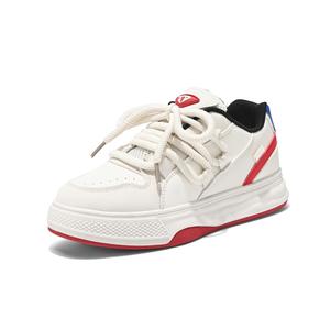 Легкие и дышащие низкие кроссовки для скейтбординга для женщин TONYBEAR, Beige Red