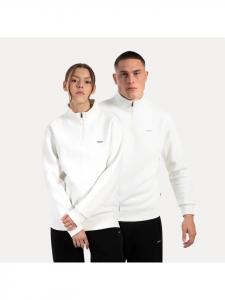 Толстовка унисекс с застежкой-молнией на половину длины Jago кремового цвета SMILODOX