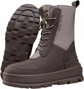 Женские зимние сапоги ZQW, водонепроницаемые, высокие, на массивной платформе, с шнуровкой, с пушистой подкладкой, плюшевые, повседневные, Brown