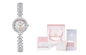Disney Часы Princess Quartz Movement Eco Friendly Copper Strap Watch Women's Watch Mother of Pearl Color Watch Dial, Cherry Blossom Pink[Princess Box]