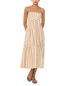 Платье с квадратным вырезом и ярусами 1.STATE, коричневый/бежевый