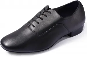 Мужские бальные туфли Dynadans с кожаной подошвой для латиноамериканских танцев, сальсы, характерных танцев, танго и вальса, черный