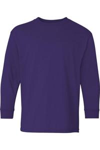 Футболка Gildan Heavy Cotton Youth с длинным рукавом, фиолетовый