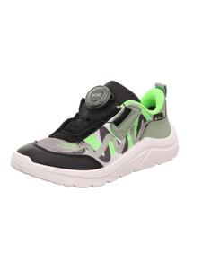 Кроссовки на шнуровке superfit, цвет schwarz/hellgrün