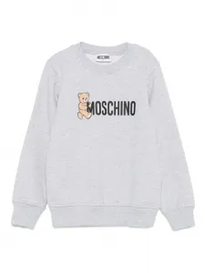 Толстовка с принтом Тедди Moschino Kids, серый