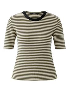 OUI Свитер в оливковом цвете, с крапинками белого