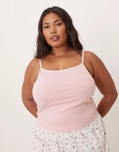 Пижамный топ-комбинация Curve от ASOS DESIGN, розовый