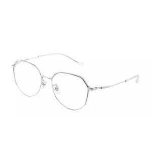 Sagawa Очки в титановой оправе нестандартной формы унисекс, Silver (including non-prescription blue light blocking lenses)