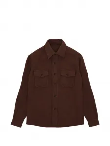 Рубашка-овершёрт Kenny с нагрудным карманом и эффектом браширования Fortela, коричневый