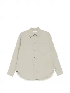 Рубашка с накладными карманами Victoria Beckham, зеленый