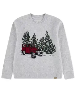Мальчиковый свитер Truck Crew Abercrombie Kids, серый