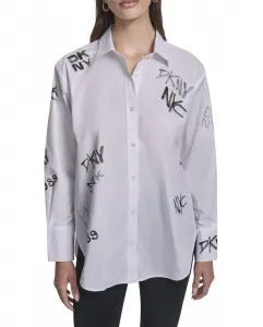 Женская рубашка с логотипом Dkny Jeans, белый