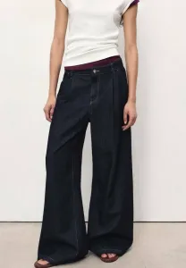 Широкие ноги Mango, Dark-Blue Denim