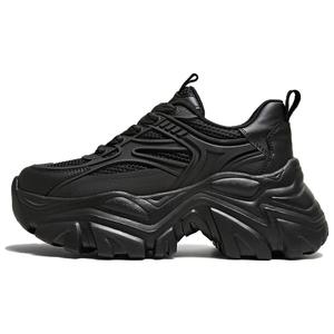 TATA Дышащие массивные кроссовки женские низкие черные, цвет Black