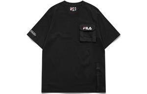 Футболка мужская черная с втачными рукавами FILA FUSION