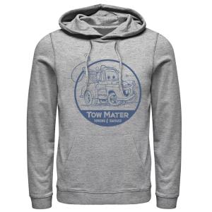 Мужская толстовка со значком Disney Pixar Cars Tow Mater Salvage Badge Licensed Character