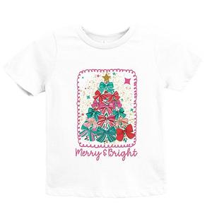Футболка с принтом Merry & bright bow tree The Juniper Shop, White