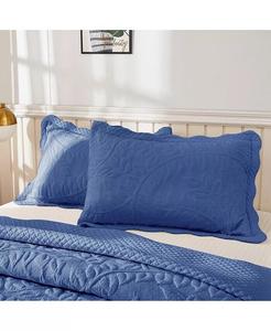 Стеганые подушки из 100% хлопка с вышивкой - King MarCielo, синий