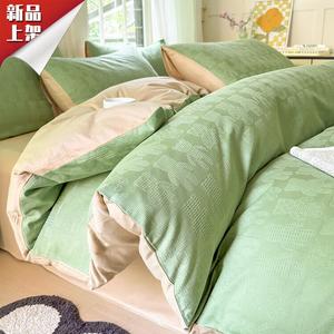 LUOLAI HOME Комплект постельного белья 4 предмета, 180 см, пододеяльник 200x230 см, зеленый "Violent Bear"