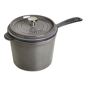 Чугунная кастрюля Staub, 2,8 л, 18 см, графитово-серый
