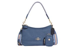 COACH Сумка-комбо из ткани Эллис, кроссбоди, женская сумка через плечо, цвет "Полночный синий и черный"