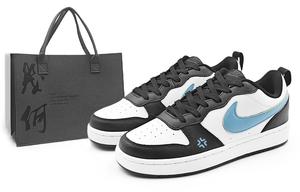 Детские кроссовки для скейтбординга Court Borough Pasture Blue Low Top для подростков Nike, черный/синий