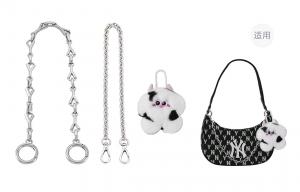 Lan Bao Fan Стильный унисекс аксессуар из серебристого сплава, Silver Y Chain+Silver O Chain+Cow Color Doll