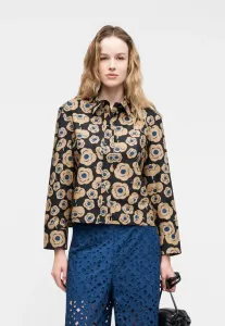 Блузка на пуговицах luotta tumma Marimekko, Black/Beige/Blue