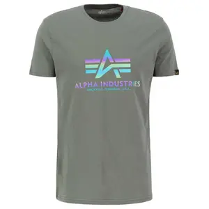 Футболка с коротким рукавом Alpha Industries Basic T Rainbow, серый