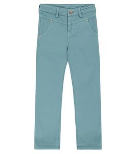 Узкие брюки из смесовой хлопковой ткани Tartine et Chocolat, Vert De Gris