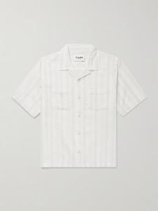 Рубашка Skip Camp-Collar из хлопчатобумажной марли в полоску CORRIDOR, белый