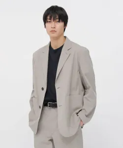 Куртка из хлопка и шелка, однотонного переплетения.