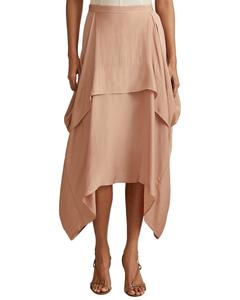 Reiss Maisie Асимметричная юбка, бежевый