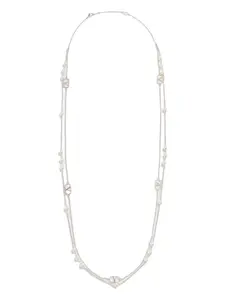 Колье с логотипом VLogo Valentino Garavani, серебристый