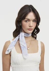 Квадратный шарф с бантом и цветочным узором Fable England, Blue