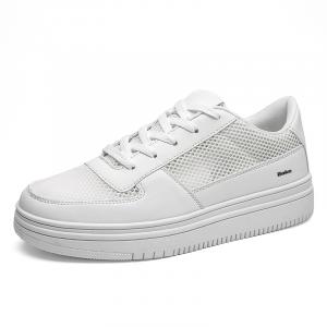 BAKE Антискользящие износостойкие низкие скейтерские кроссовки мужские белые, цвет White