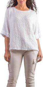 Топ из вафельного хлопка Rina белого цвета Gigi Moda, белый