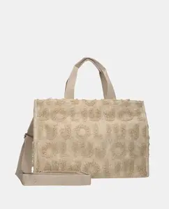 Сумка-шоппер с логотипом Borrego и съемной ручкой LIUJO, бежевый