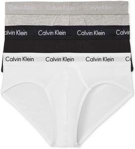 Комплект из 3 мужских трусов-брифов Calvin Klein из хлопка и эластичного материала, Grey, Black, White