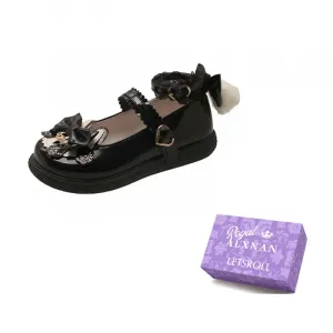 Alxnan Женские туфли балетки Мэри Джейн черные, цвет Black