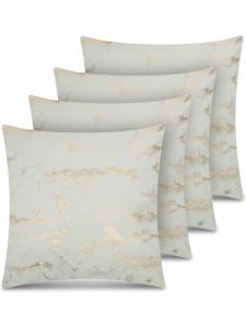 Aspero Комплект из 4 наволочек с мраморным узором, 45x45 см, цвет «Каррара», золотистый