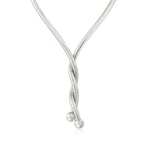 Гибкое ожерелье/браслет 4-в-1 Ross-Simons из итальянского стерлингового серебра Ross-Simons, белый