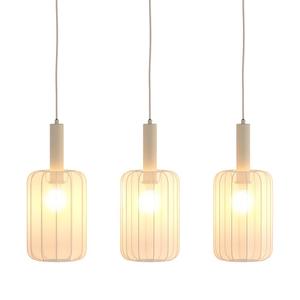 Подвесной светильник Loistaa Oni, нейлон / железо - 3 лампы - бежевый