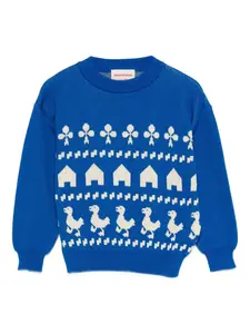 Свитер интарсией BOBO CHOSES, синий