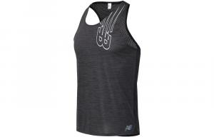 Спортивный майка майка мужская черный New Balance, черный