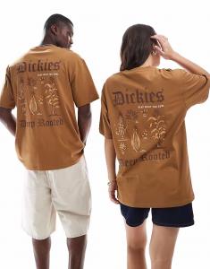 Футболка Dickies с глубоким графическим принтом на спине в коричнево-коричневом цвете - эксклюзивно для ASOS