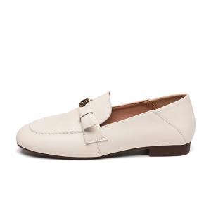 ZHR Лоферы женские бежевые, черно-коричневые, цвет Brown